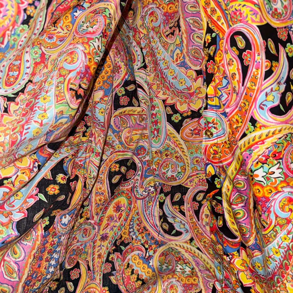 Chaps Multicolor Paisley Button Down Shirt - Picture 5 of 10